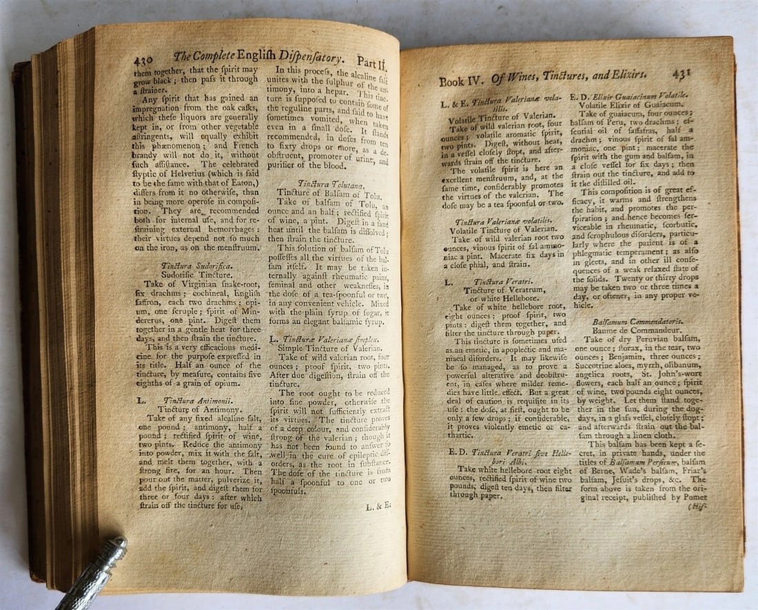 1782 PHARMACOPOEIA Officinalis & Extemporanea: English Dispensatory ANTIQUE - 10