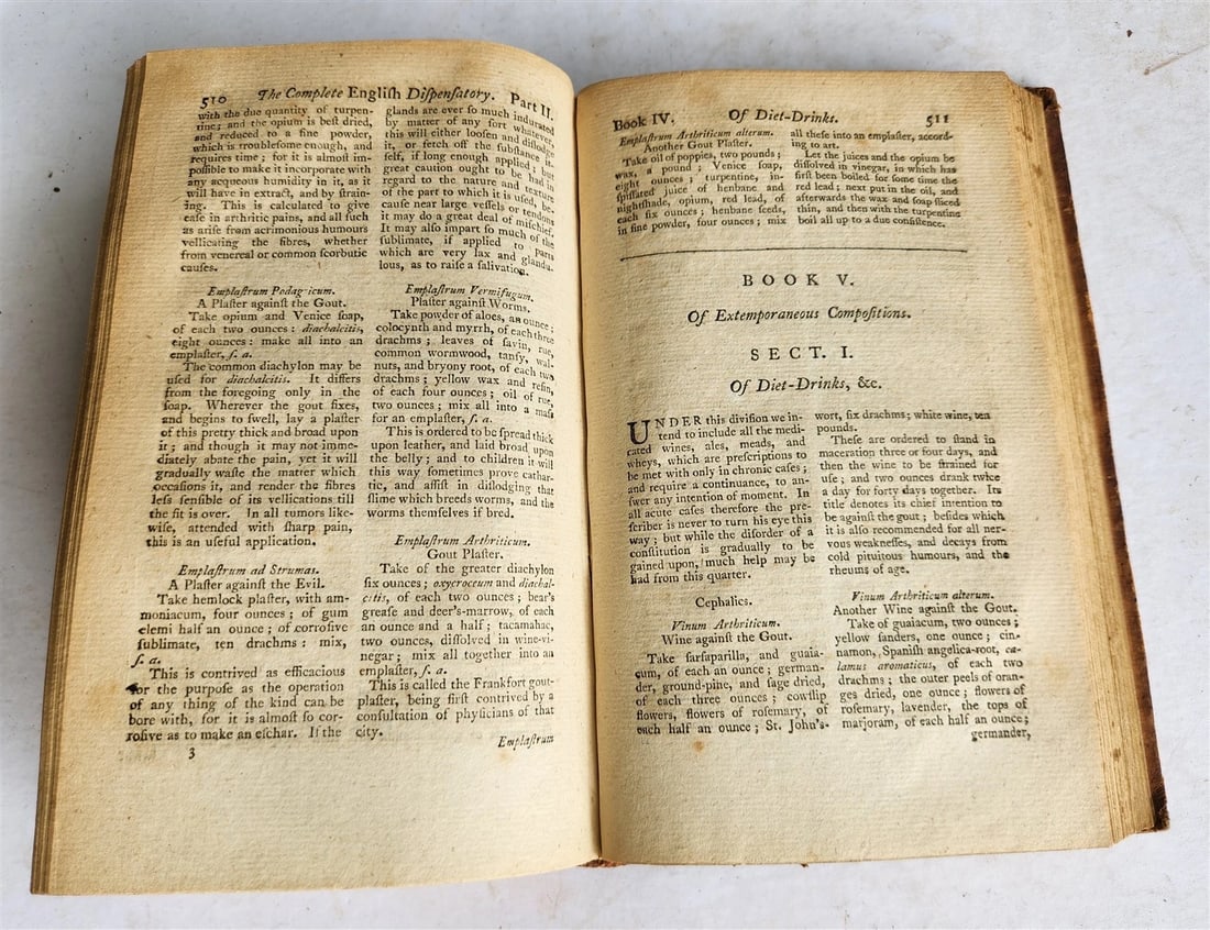 1782 PHARMACOPOEIA Officinalis & Extemporanea: English Dispensatory ANTIQUE - 13