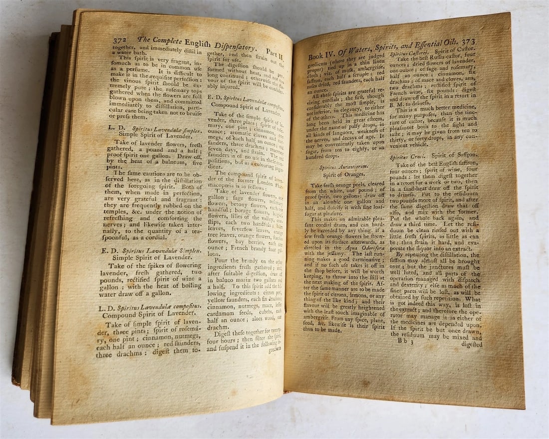 1782 PHARMACOPOEIA Officinalis & Extemporanea: English Dispensatory ANTIQUE - 9