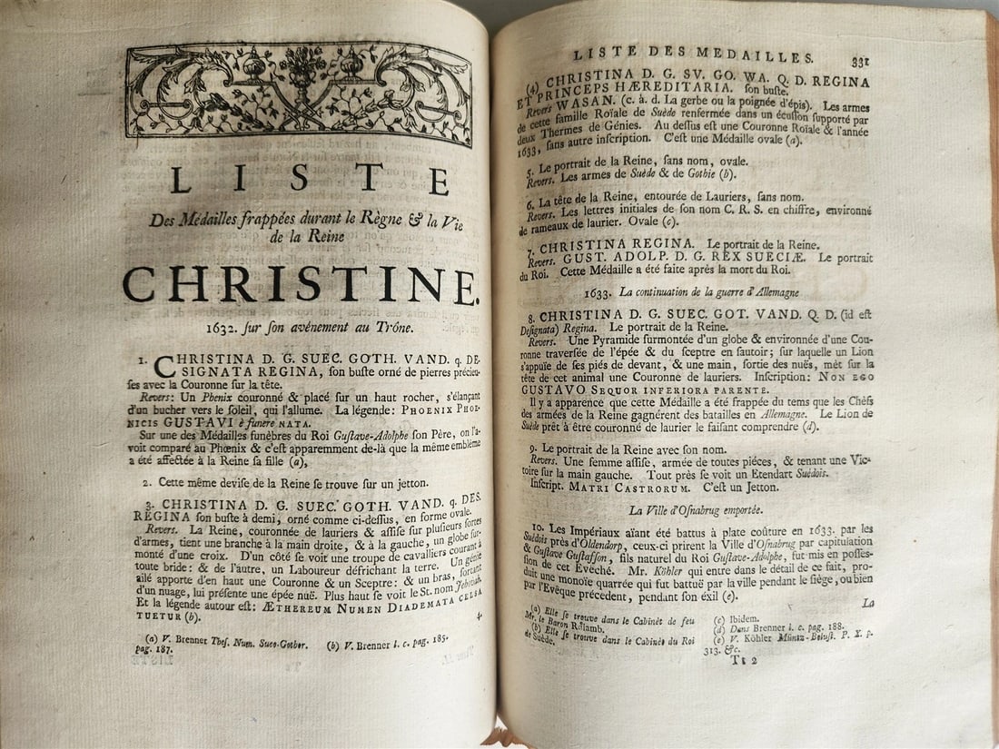1751 MEMOIRS of CHRISTINE QUEEN of SWEDEN 2 VOLUMES in FRENCH antique - 7