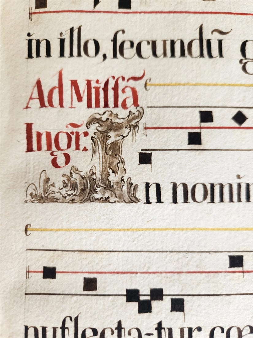16-17th CENTURY ANTIPHONARY MANUSCRIPT antique FOLIO 92 pp. AMAZING BINDING - 11