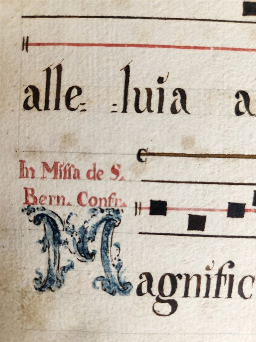 16-17th CENTURY ANTIPHONARY MANUSCRIPT antique FOLIO 92 pp. AMAZING BINDING - 17