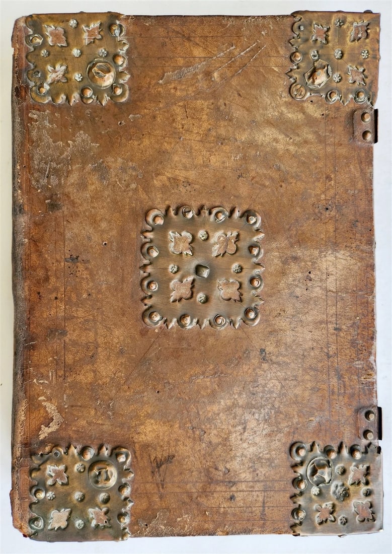 16-17th CENTURY ANTIPHONARY MANUSCRIPT antique FOLIO 92 pp. AMAZING BINDING (1 of 20)
