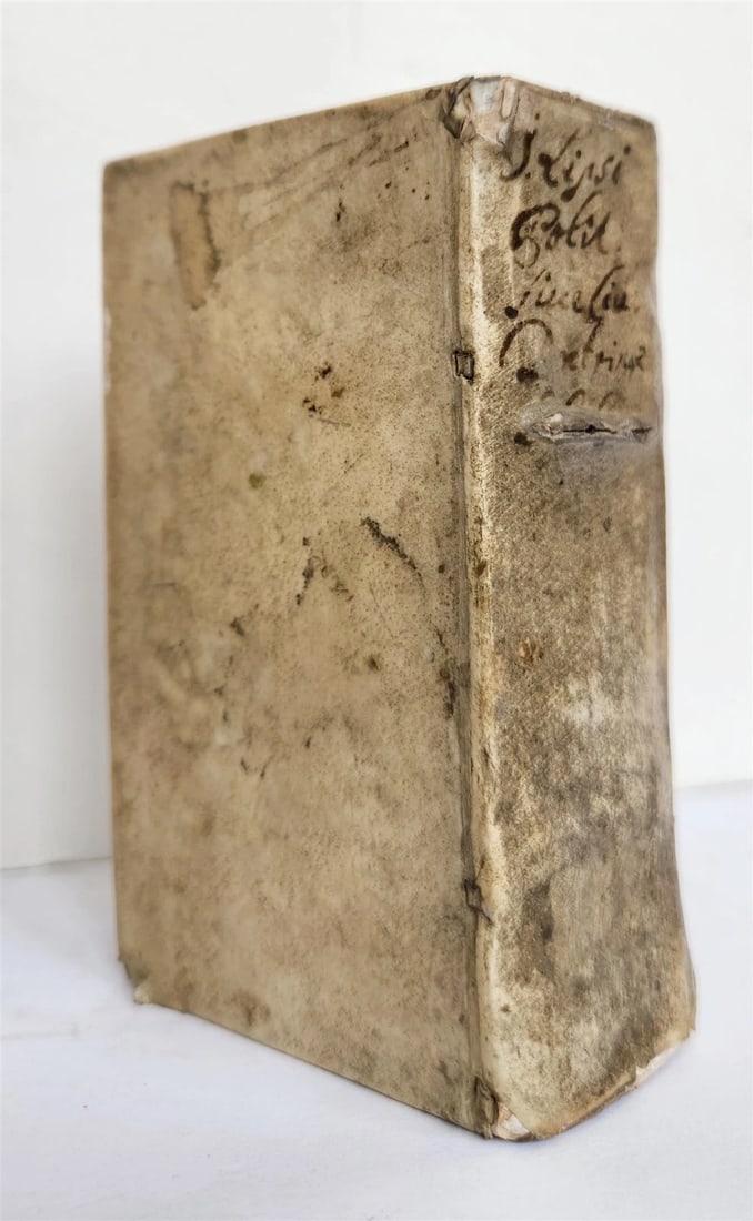 1671 LIPSIUS Politicorum Sive Civilis Doctrinae antique VELLUM BINDING: Title: 1671 LIPSIUS Politicorum Sive Civilis Doctrinae antique VELLUM BINDING Description: Politicorum Sive Civilis Doctrinae Libri Sex. by J. Lipsius Wesel, Hoogenhuysen; 1671 5 leaves, 437, 168,