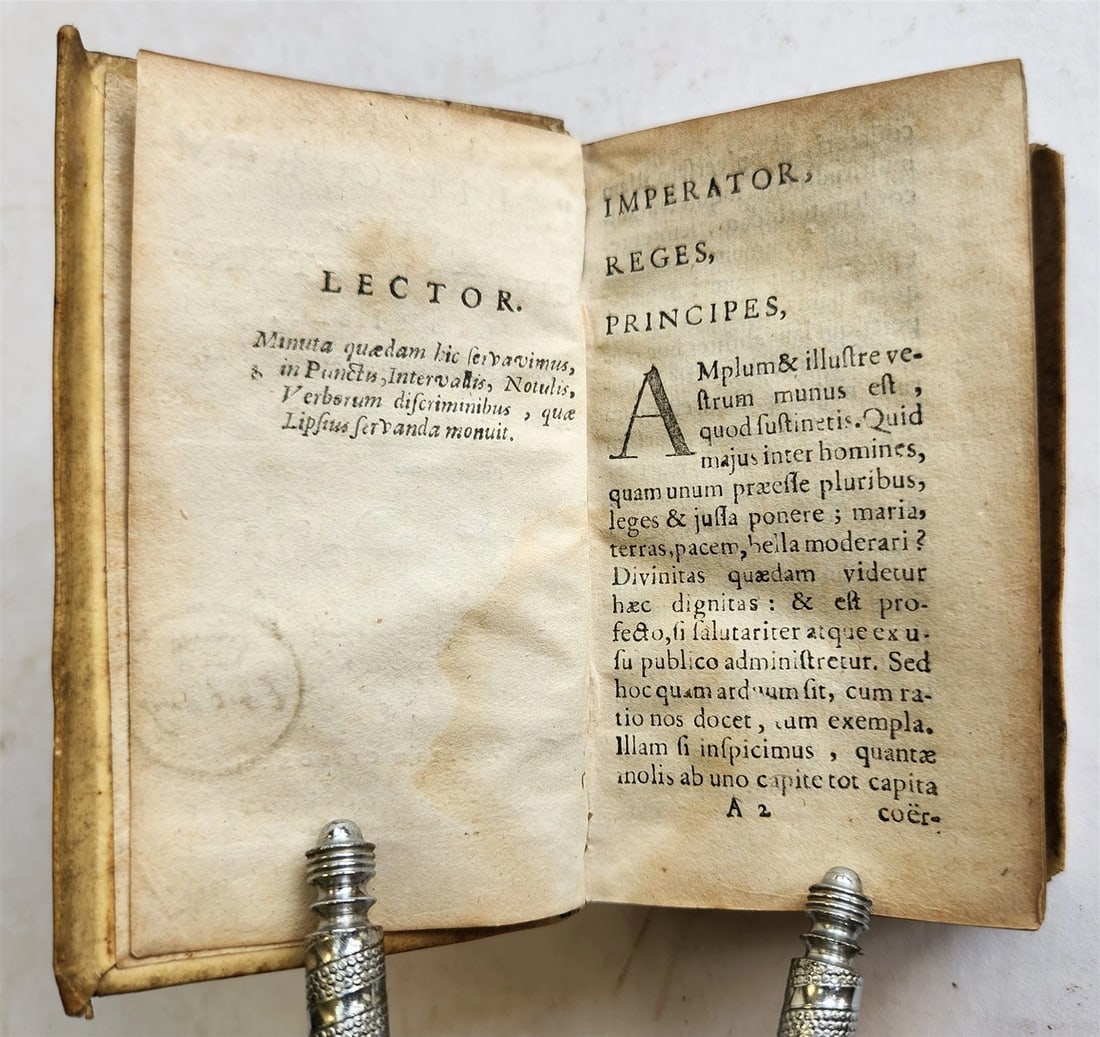 1671 LIPSIUS Politicorum Sive Civilis Doctrinae antique VELLUM BINDING - 4