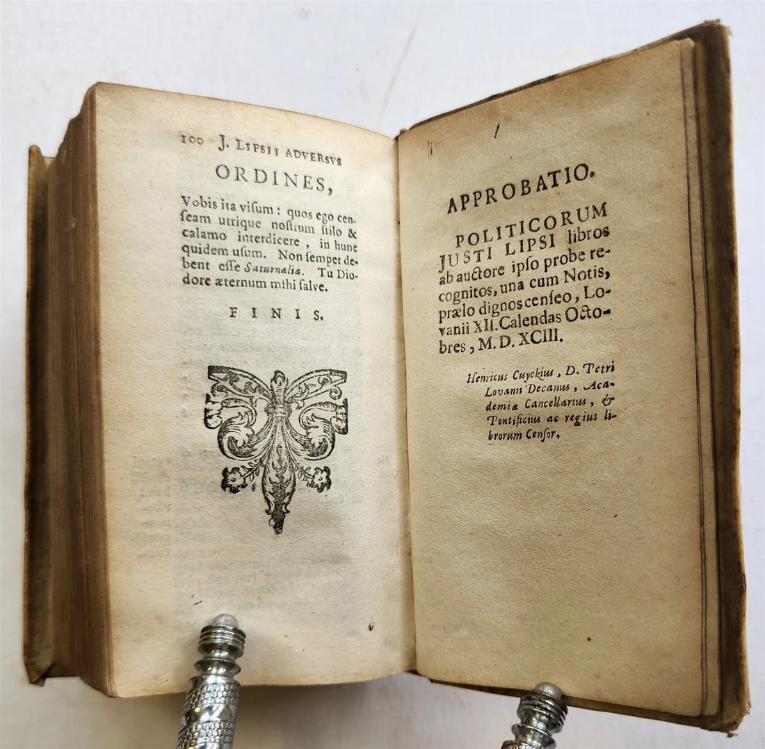 1671 LIPSIUS Politicorum Sive Civilis Doctrinae antique VELLUM BINDING - 7