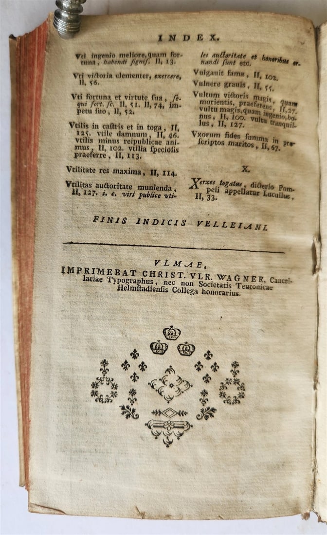 1756 ROMAN HISTORY by Velleius Paterculus antique VELLUM BINDING - 10