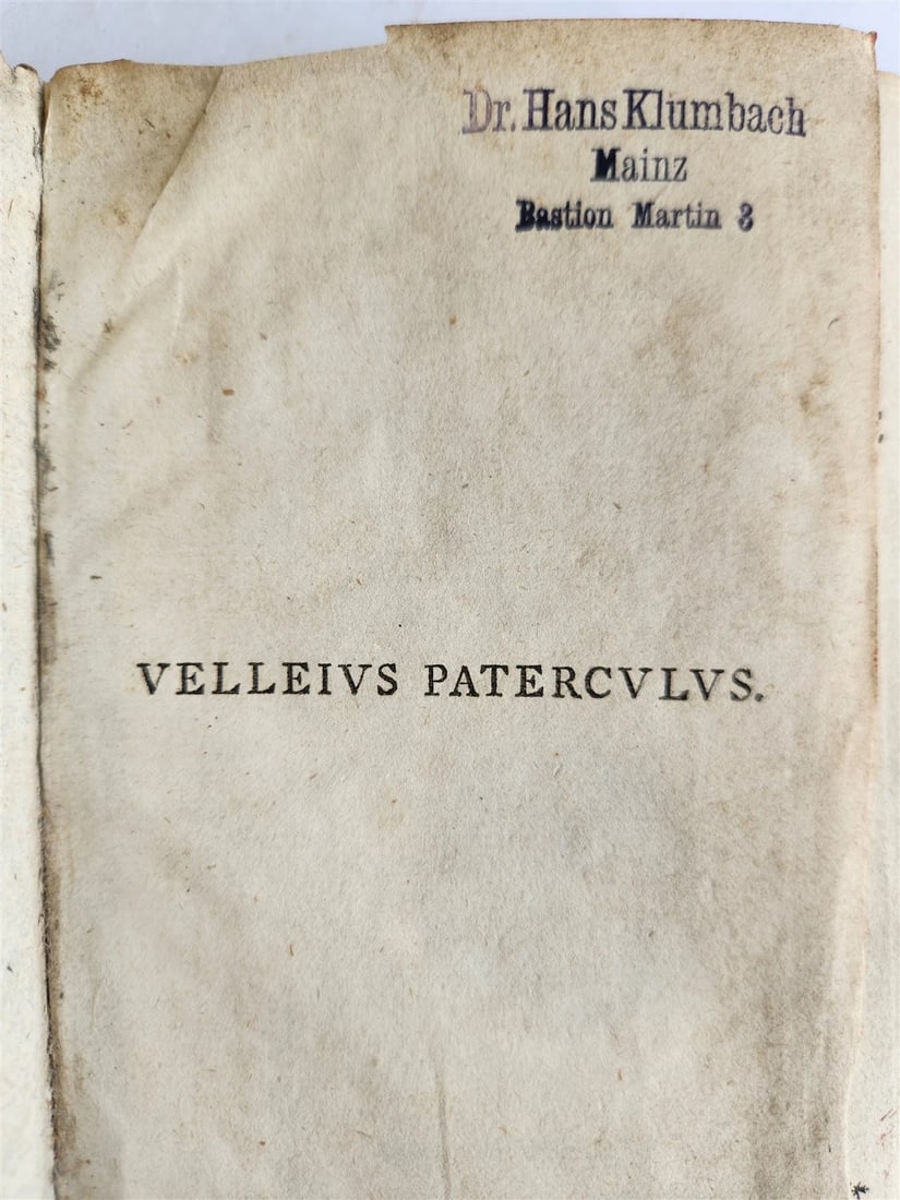 1756 ROMAN HISTORY by Velleius Paterculus antique VELLUM BINDING - 4