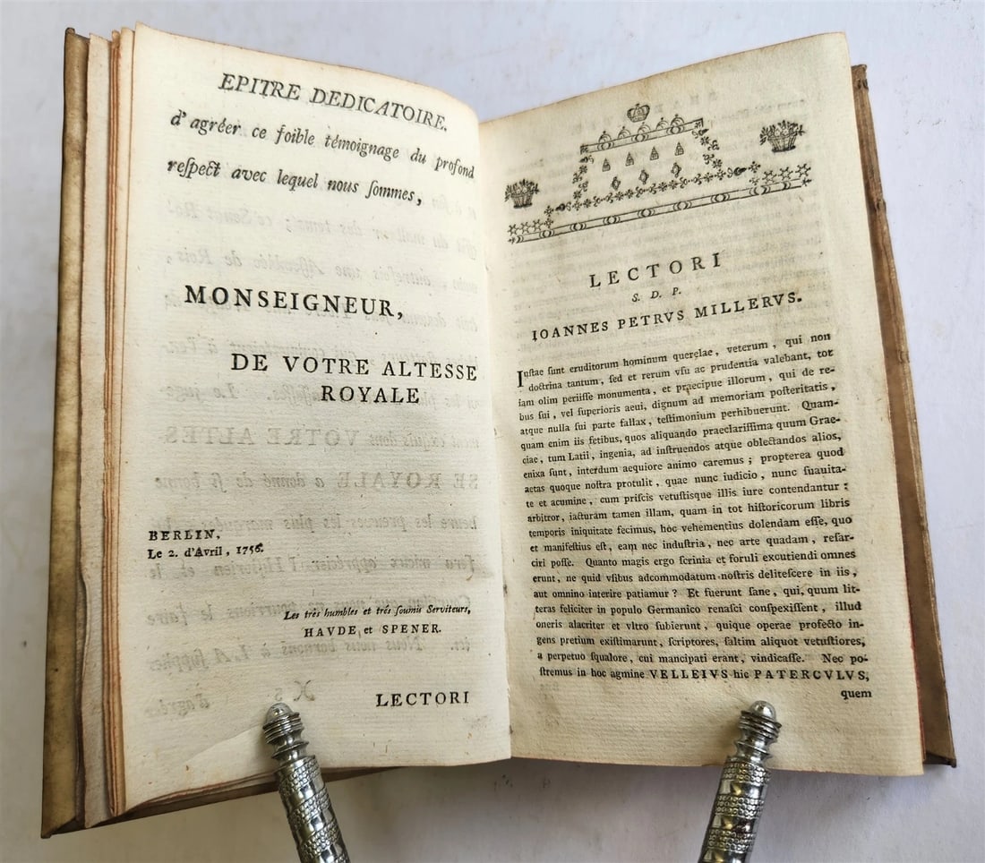 1756 ROMAN HISTORY by Velleius Paterculus antique VELLUM BINDING - 7