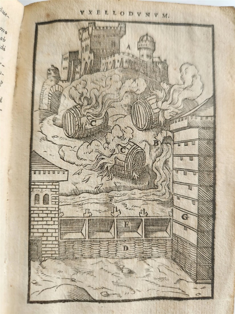 1558 JULIUS CAESAR Rerum ab se gestarum commentarii ILLUSTRATED antique VELLUM - 6