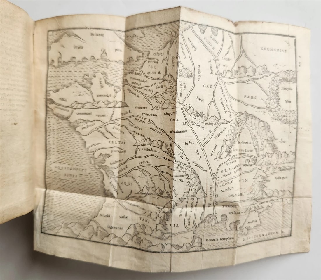1558 JULIUS CAESAR Rerum ab se gestarum commentarii ILLUSTRATED antique VELLUM - 7