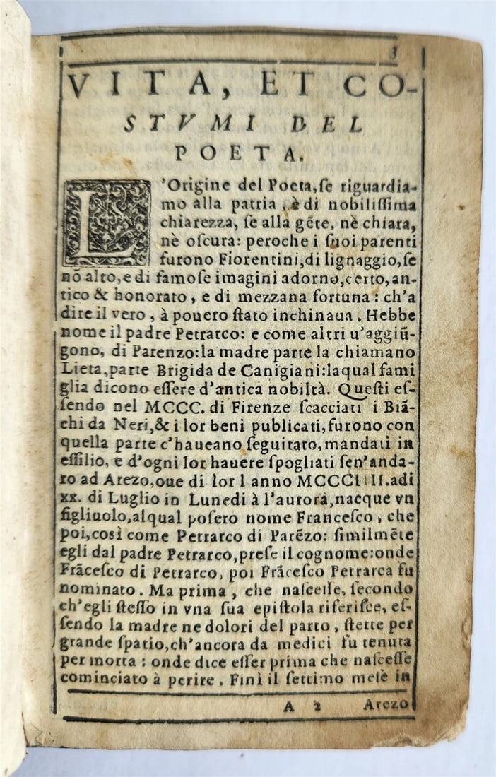 1572 PETRARCH ILLUSTRATED in ITALIAN antique 16th CENTURY rare PETRARCA POETRY - 13