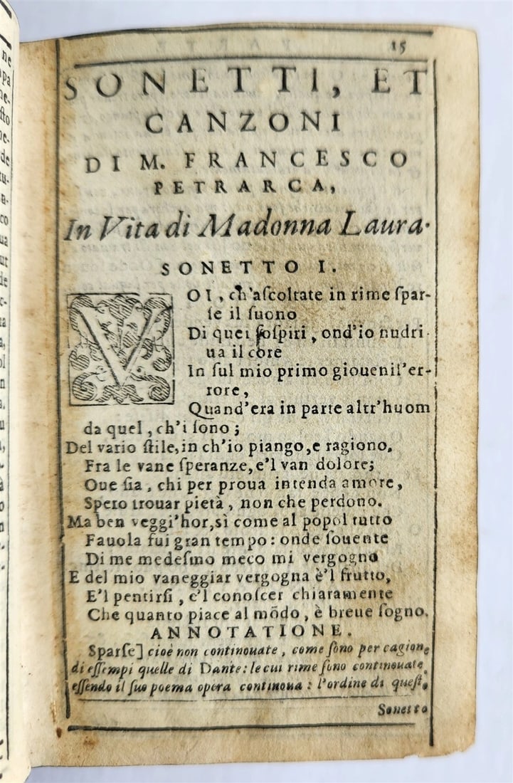 1572 PETRARCH ILLUSTRATED in ITALIAN antique 16th CENTURY rare PETRARCA POETRY - 15