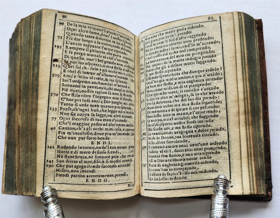 1572 PETRARCH ILLUSTRATED in ITALIAN antique 16th CENTURY rare PETRARCA POETRY - 17