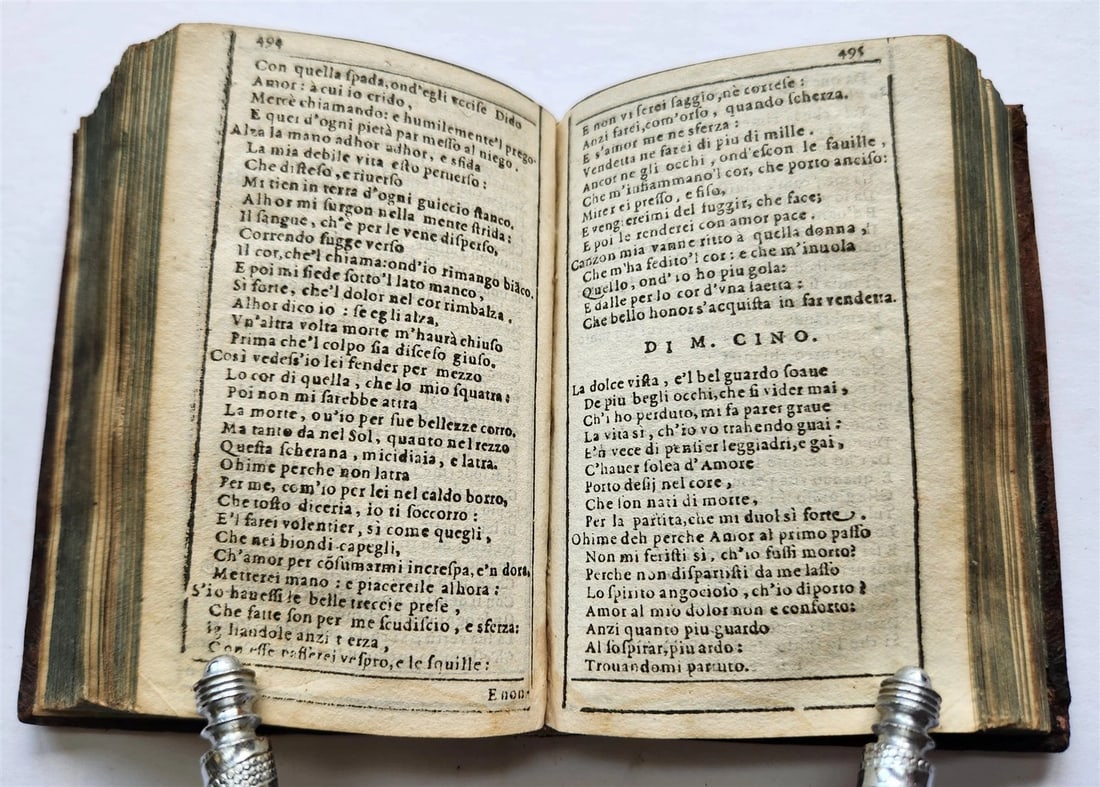 1572 PETRARCH ILLUSTRATED in ITALIAN antique 16th CENTURY rare PETRARCA POETRY - 18