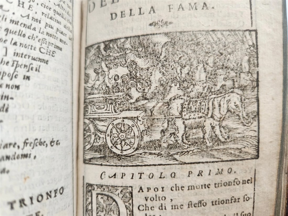 1572 PETRARCH ILLUSTRATED in ITALIAN antique 16th CENTURY rare PETRARCA POETRY - 8