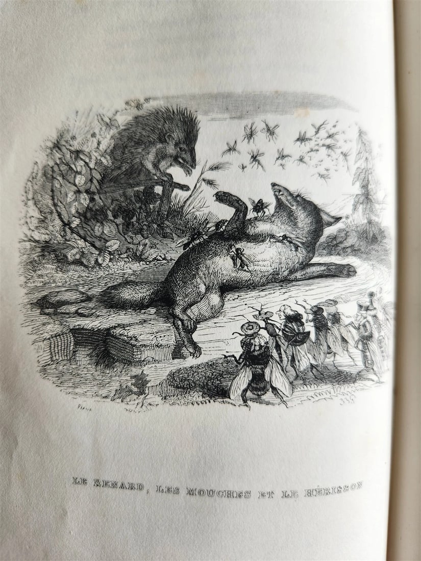 1839 FABLES by LA FONTAINE 2 VOLUMES illustrated ANTIQUE in FRENCH - 11