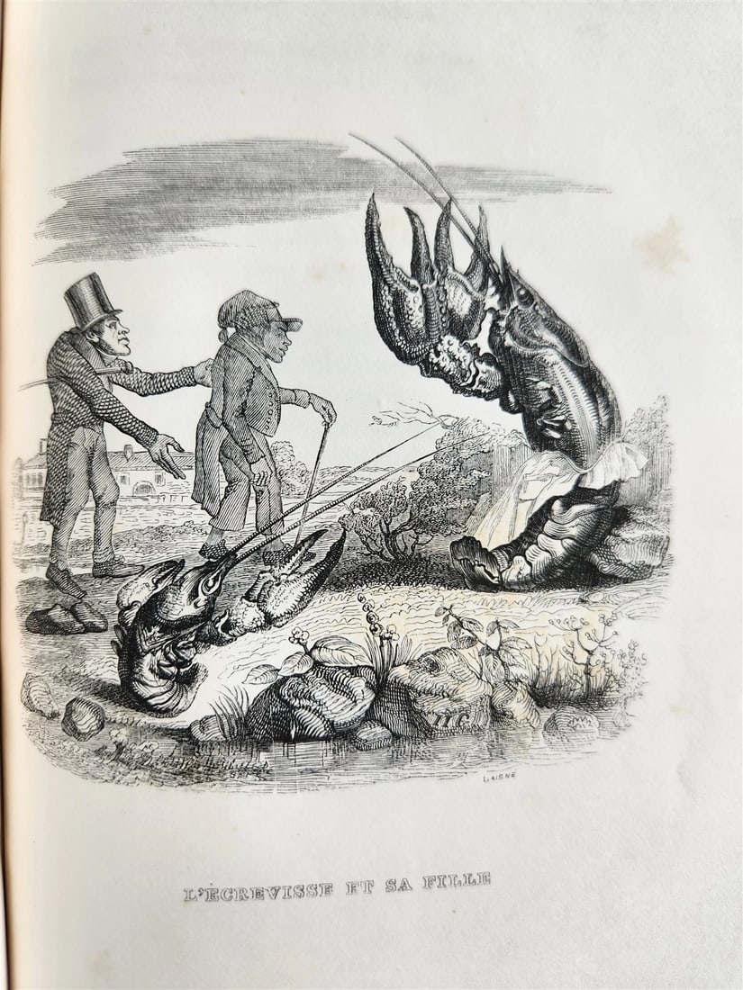 1839 FABLES by LA FONTAINE 2 VOLUMES illustrated ANTIQUE in FRENCH - 13