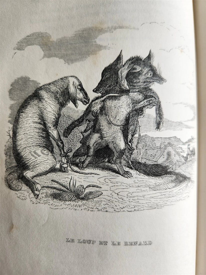 1839 FABLES by LA FONTAINE 2 VOLUMES illustrated ANTIQUE in FRENCH - 14