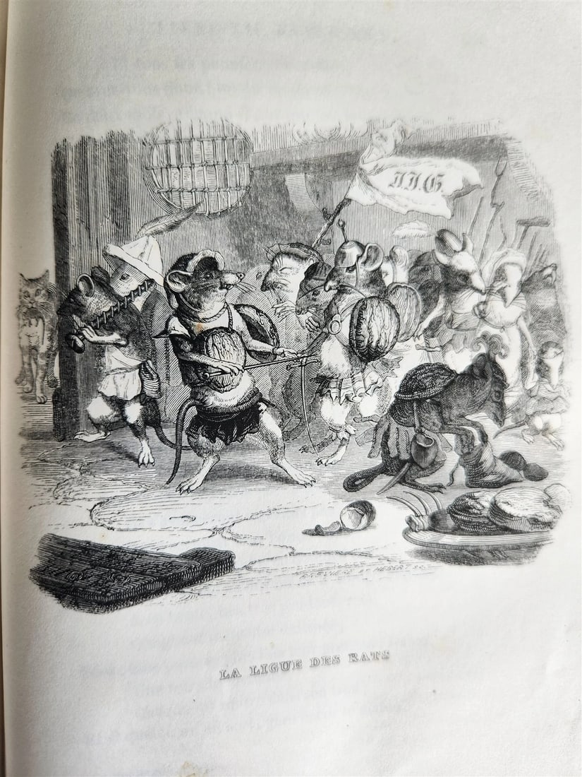 1839 FABLES by LA FONTAINE 2 VOLUMES illustrated ANTIQUE in FRENCH - 7