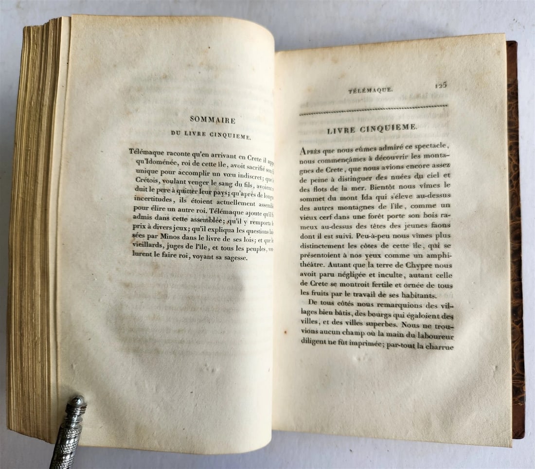 1814 LES AVENTURES de TELEMAQUE by FENELON 2 VOLUMES in FRENCH ANTIQUE - 6