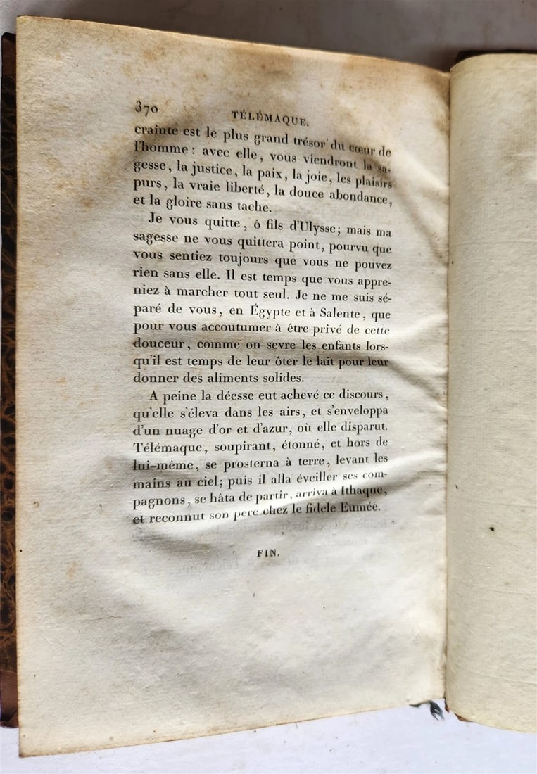 1814 LES AVENTURES de TELEMAQUE by FENELON 2 VOLUMES in FRENCH ANTIQUE - 8