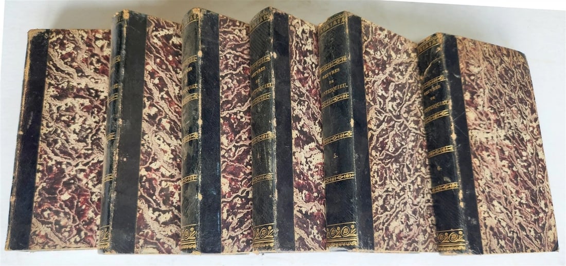 1764 OEUVRES de Monsieur de MONTESQUIEU 6 VOLUMES SET in FRENCH ANTIQUE - 3
