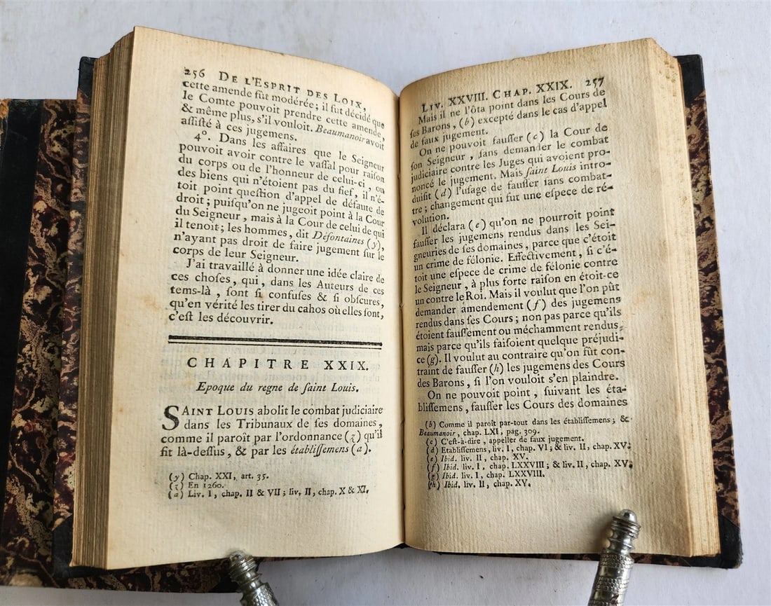 1764 OEUVRES de Monsieur de MONTESQUIEU 6 VOLUMES SET in FRENCH ANTIQUE - 8