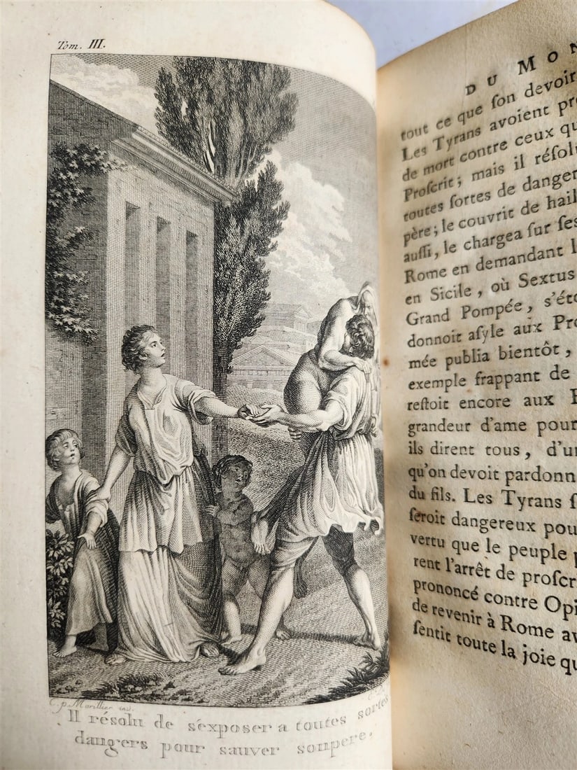 1787 THEATRE du MONDE by M. RICHER ILLUSTRATED 4 VOLUMES SET in FRENCH ANTIQUE - 15