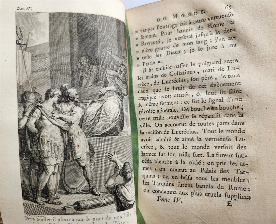 1787 THEATRE du MONDE by M. RICHER ILLUSTRATED 4 VOLUMES SET in FRENCH ANTIQUE - 18