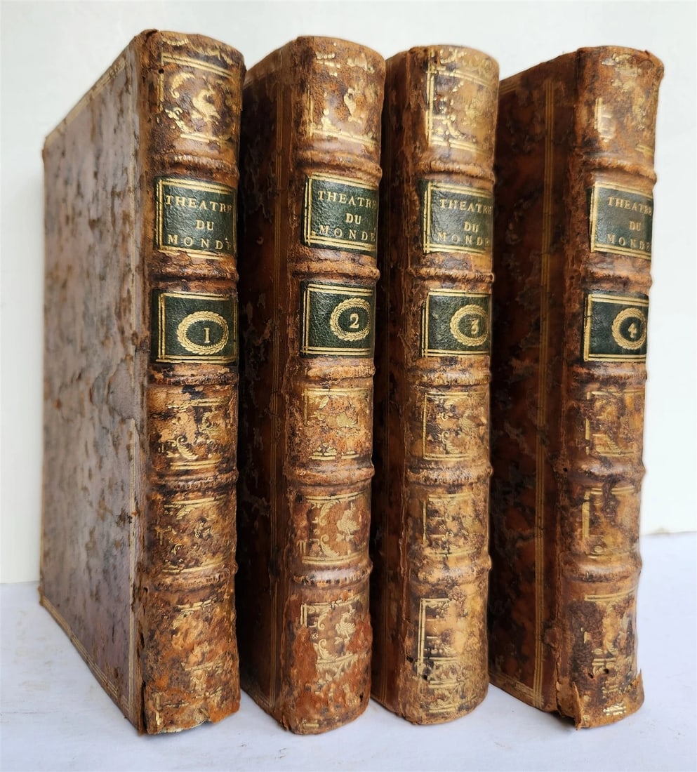 1787 THEATRE du MONDE by M. RICHER ILLUSTRATED 4 VOLUMES SET in FRENCH ANTIQUE: Title: 1787 THEATRE du MONDE by M. RICHER ILLUSTRATED 4 VOLUMES SET in FRENCH ANTIQUE Description: THEATRE du MONDE by M. Richer Paris; 1787-1788 4 volumes, complete set Beautifully illustrated by Mor