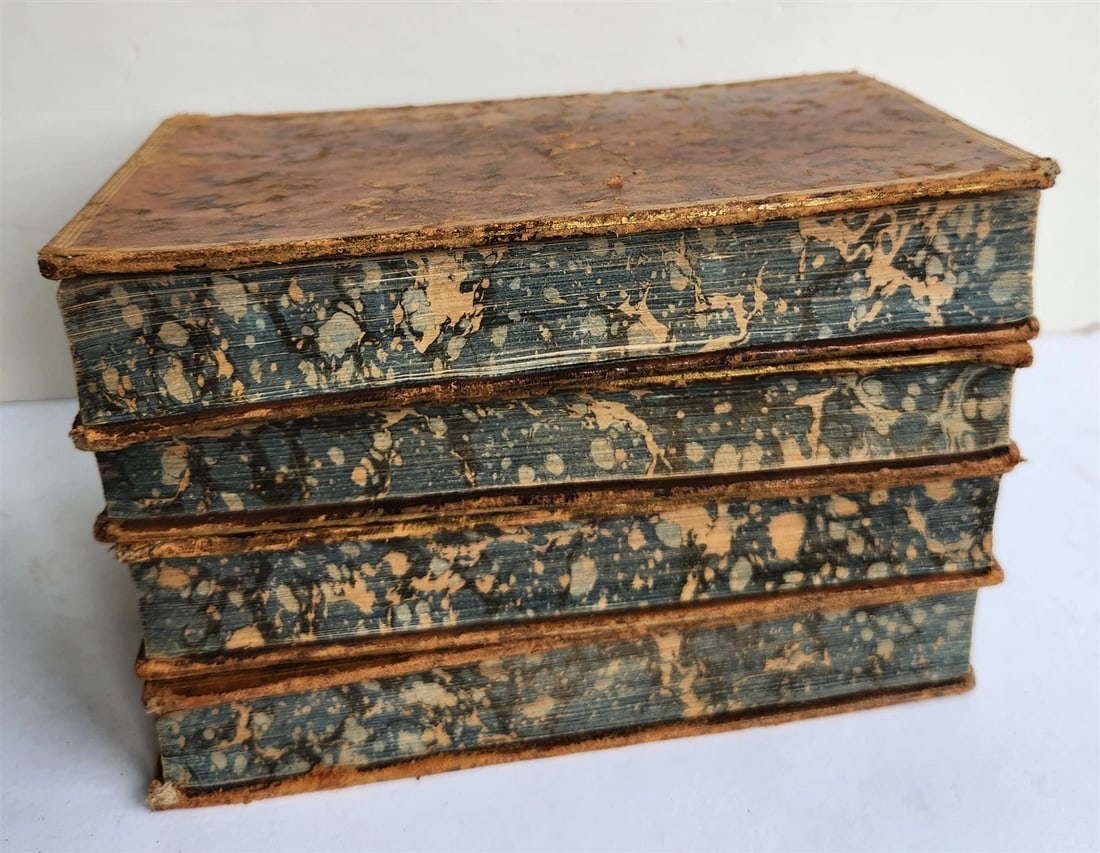 1787 THEATRE du MONDE by M. RICHER ILLUSTRATED 4 VOLUMES SET in FRENCH ANTIQUE - 4