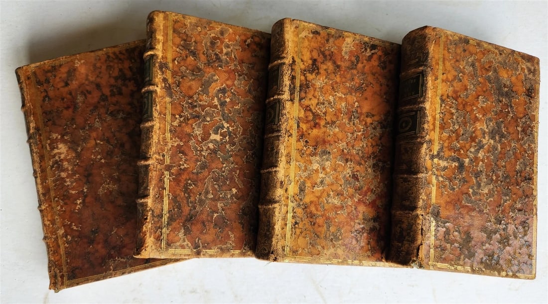 1787 THEATRE du MONDE by M. RICHER ILLUSTRATED 4 VOLUMES SET in FRENCH ANTIQUE - 7