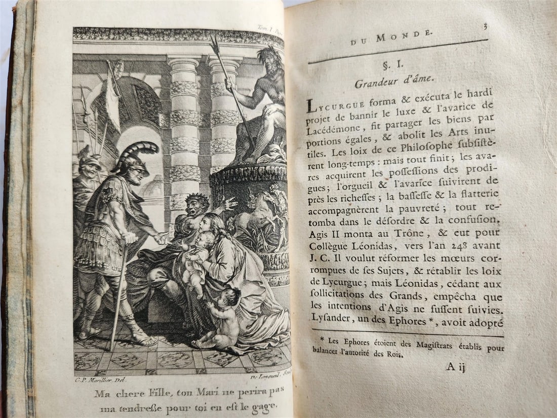 1787 THEATRE du MONDE by M. RICHER ILLUSTRATED 4 VOLUMES SET in FRENCH ANTIQUE - 8