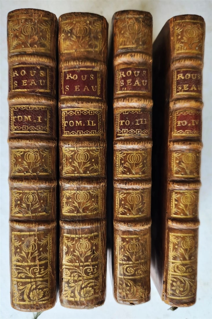 1743 by OEUVRES DIVERSES by Jean-Baptiste ROSSEAU 4 VOLUMES in FRENCH ANTIQUE (1 of 12)