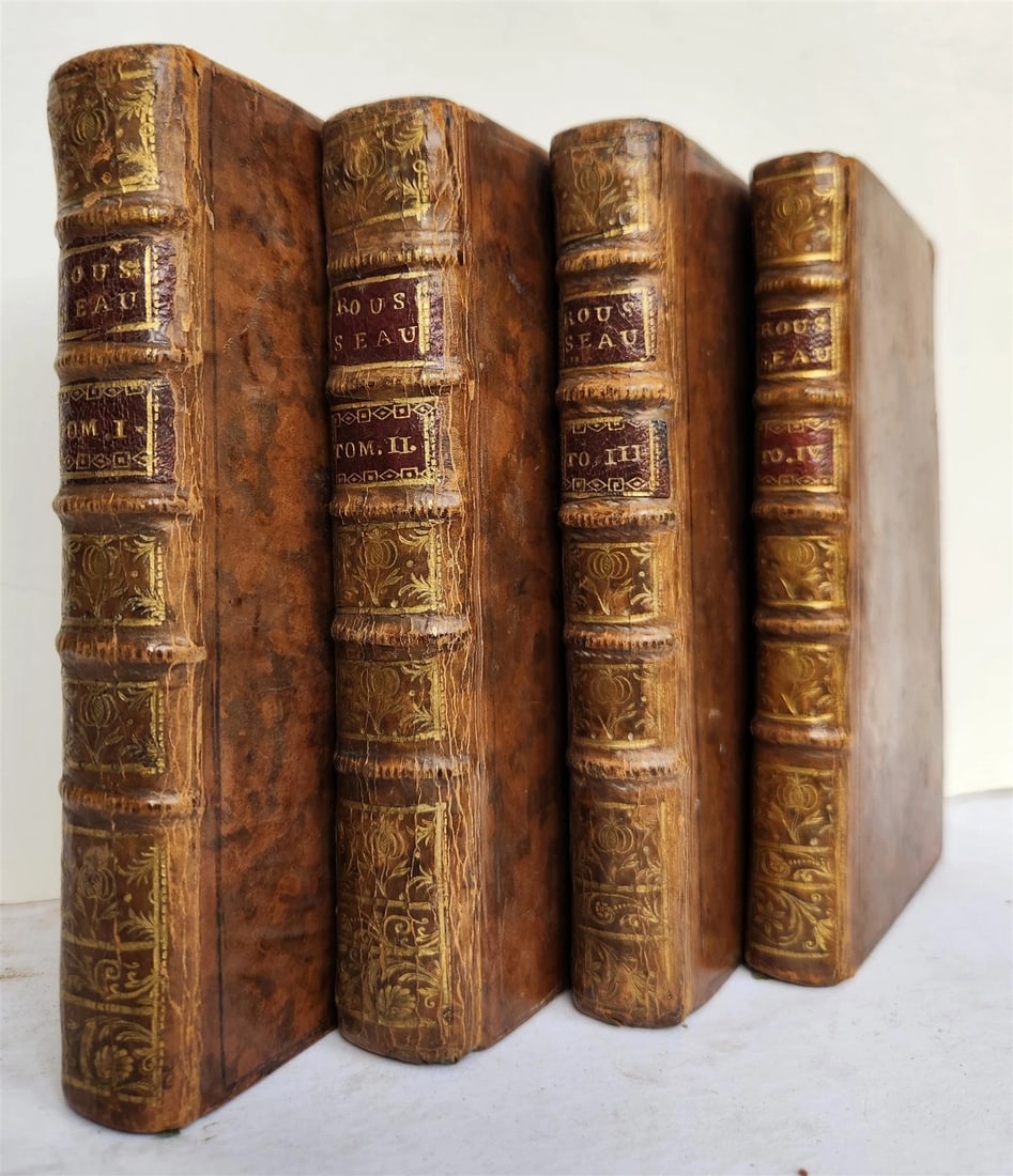 1743 by OEUVRES DIVERSES by Jean-Baptiste ROSSEAU 4 VOLUMES in FRENCH ANTIQUE - 3