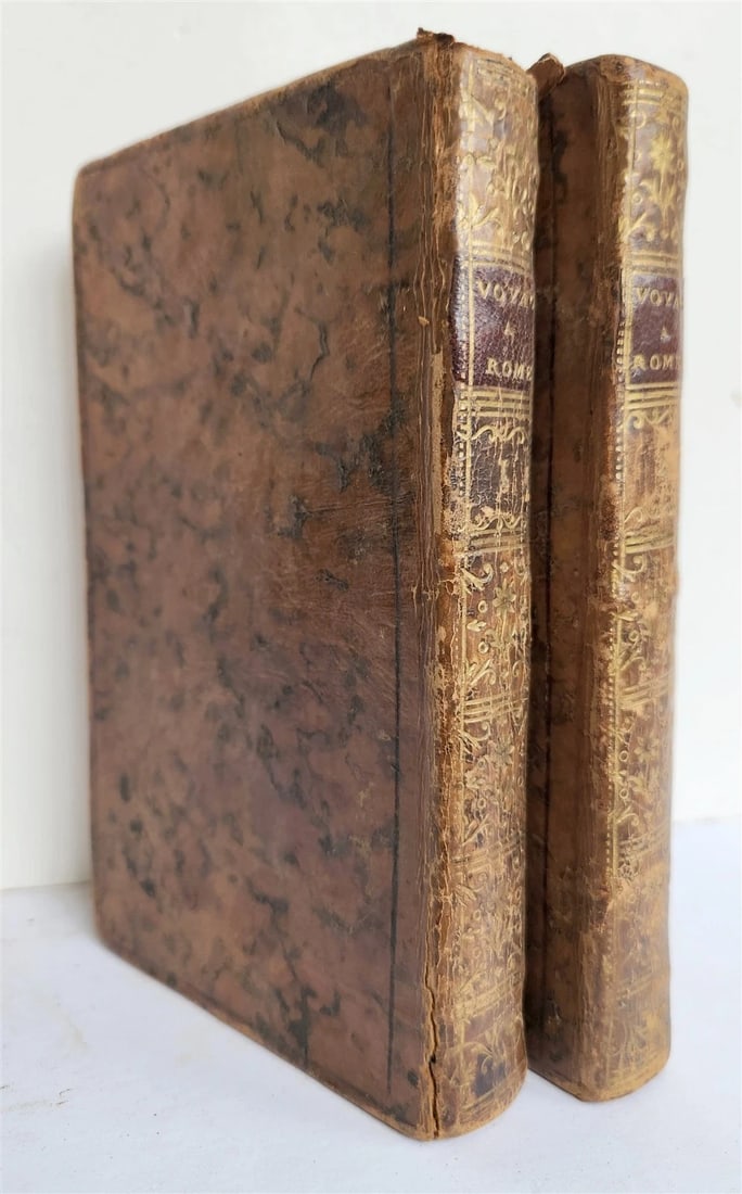 1773 VOYAGE to ROME 2 VOLUMES SET in FRENCH ANTIQUE - 2