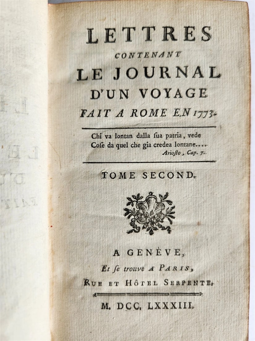 1773 VOYAGE to ROME 2 VOLUMES SET in FRENCH ANTIQUE - 5