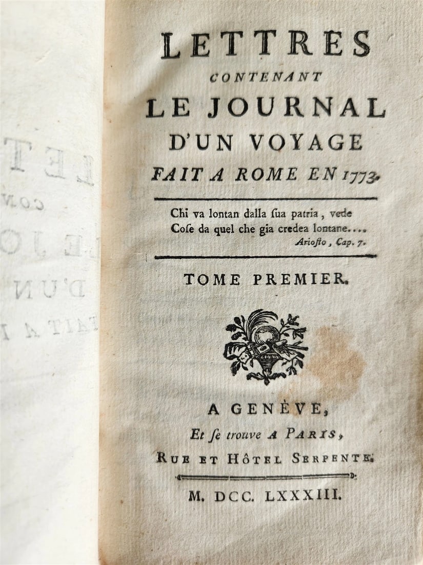 1773 VOYAGE to ROME 2 VOLUMES SET in FRENCH ANTIQUE - 6