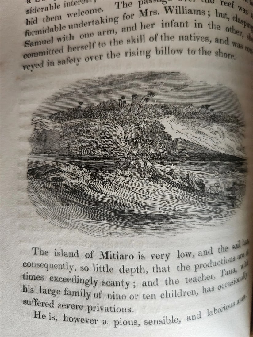1838 NARRATIVE of MISSIONARY ENTERPRISES in SOUTH SEA ISLAND antique ILLUSTRATED - 15