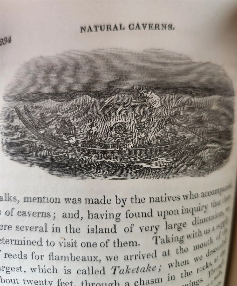 1838 NARRATIVE of MISSIONARY ENTERPRISES in SOUTH SEA ISLAND antique ILLUSTRATED - 16