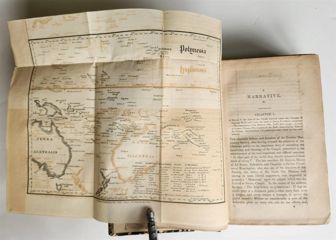 1838 NARRATIVE of MISSIONARY ENTERPRISES in SOUTH SEA ISLAND antique ILLUSTRATED - 2