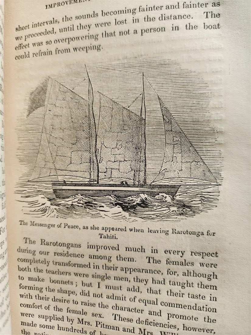 1838 NARRATIVE of MISSIONARY ENTERPRISES in SOUTH SEA ISLAND antique ILLUSTRATED - 8