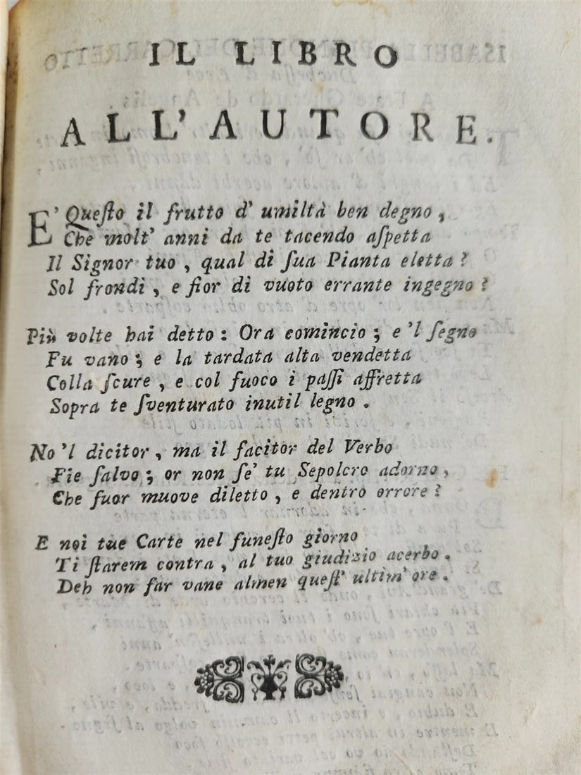 1741 POETRY by Gerardo de Angelis antique in ITALIAN vellum binding - 12
