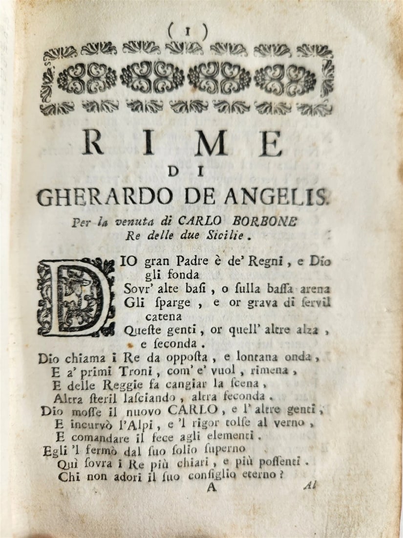 1741 POETRY by Gerardo de Angelis antique in ITALIAN vellum binding - 16