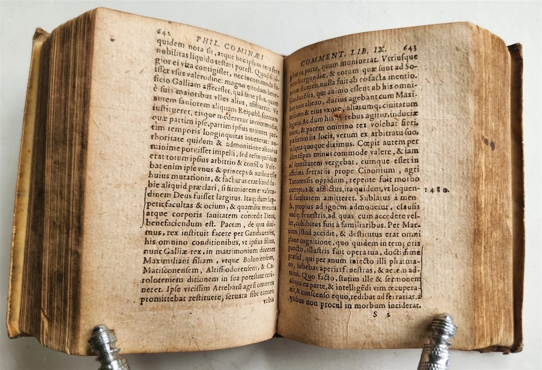 1606 HISTORY of FRANCE Jean Froissart & Phillippe de Commines antique vellum - 10