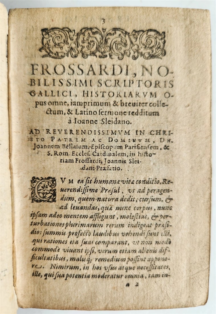 1606 HISTORY of FRANCE Jean Froissart & Phillippe de Commines antique vellum - 6