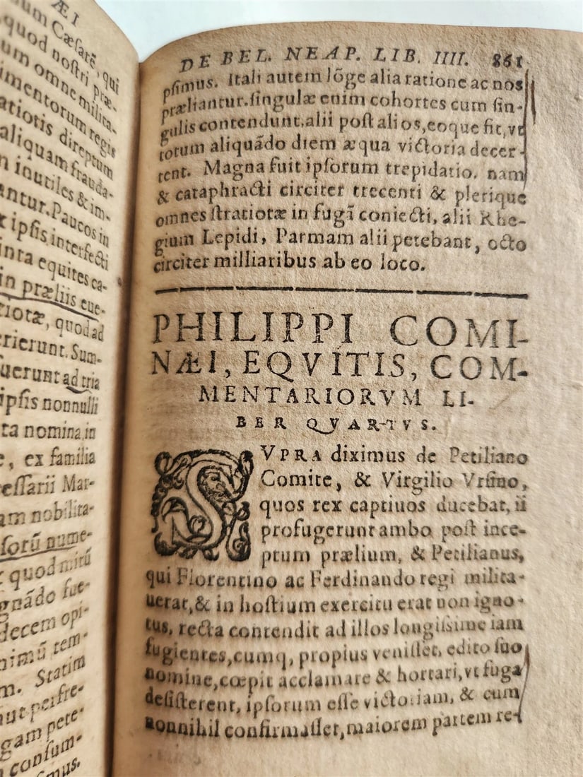 1606 HISTORY of FRANCE Jean Froissart & Phillippe de Commines antique vellum - 9