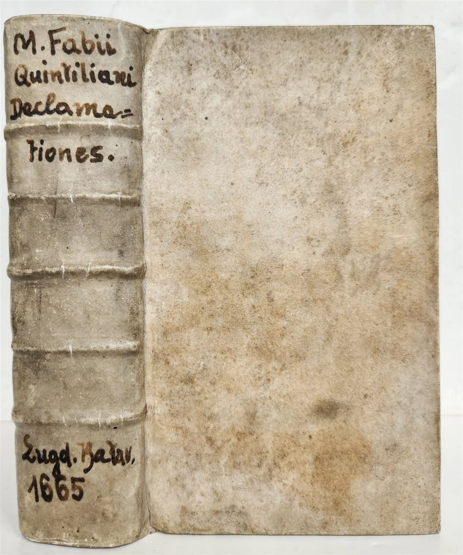 1665 Declamationes by QUINTILLIANUS antique vellum bound (1 of 8)