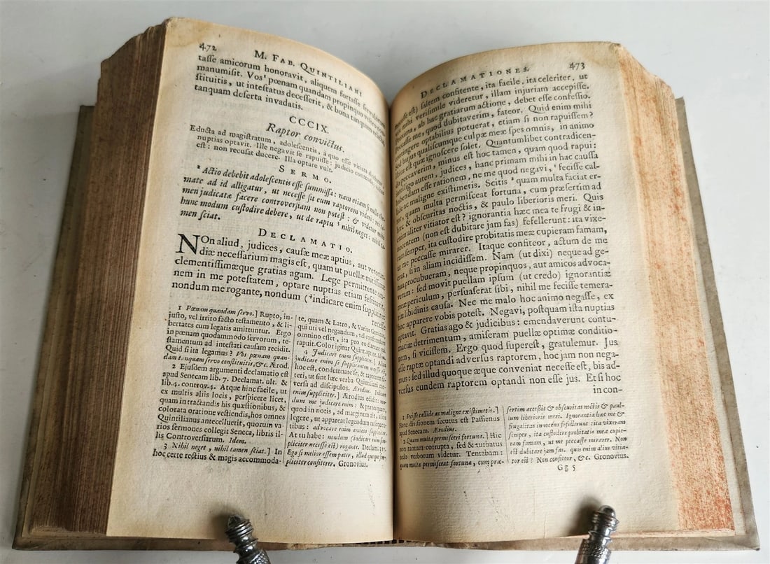 1665 Declamationes by QUINTILLIANUS antique vellum bound - 5